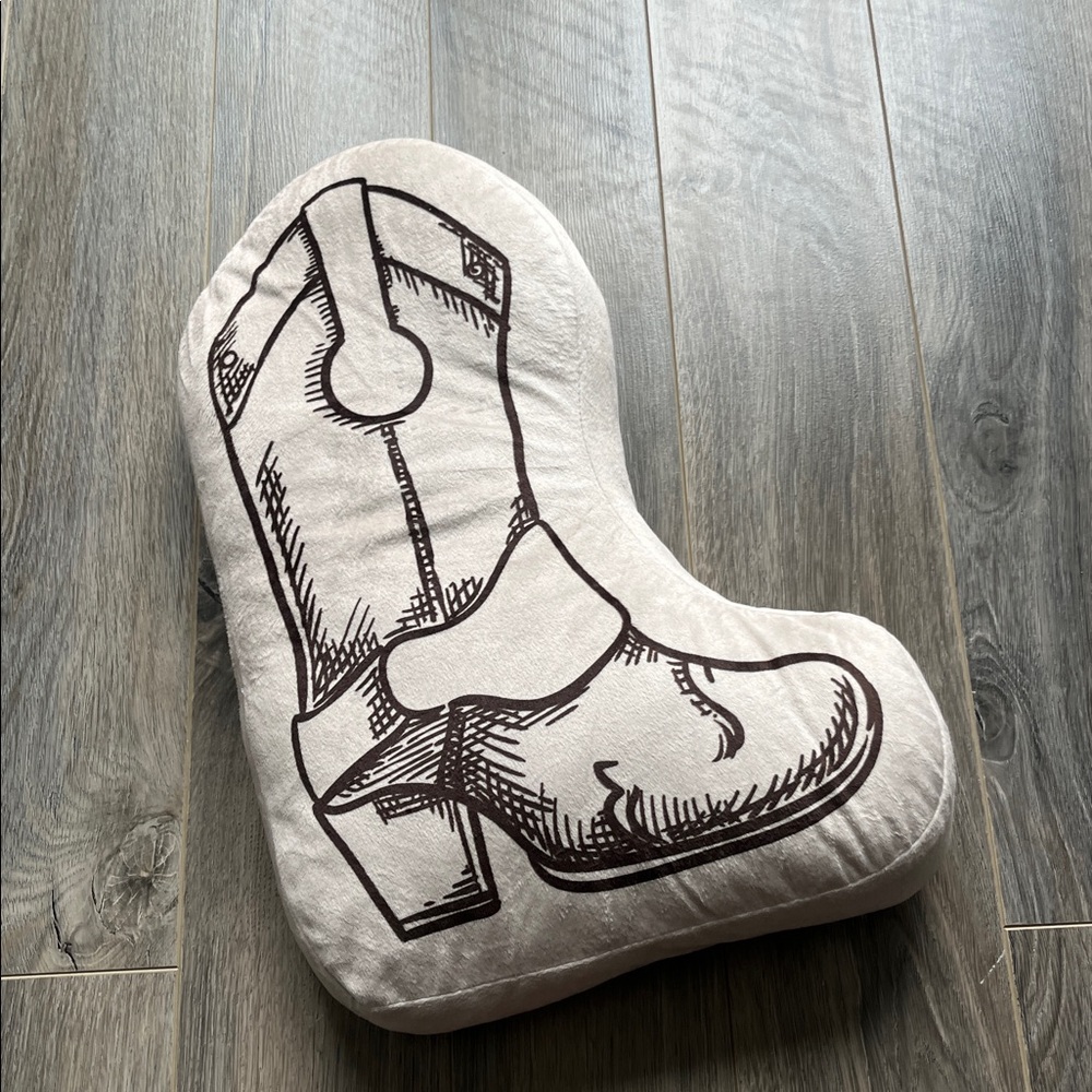 Cowboy Boot Shaped Pillow - Picture 2 of 2